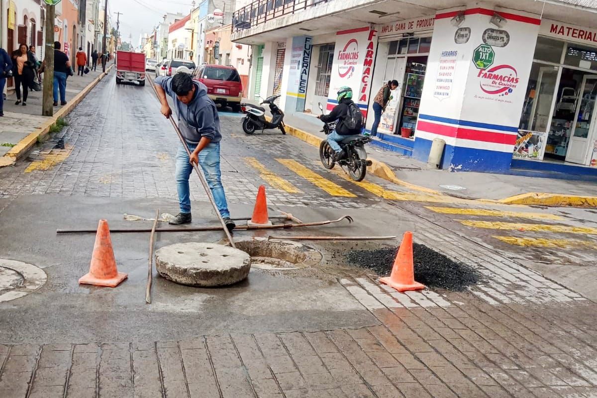 Pide gobierno de Huamantla la colaboración ciudadana para tener cuidado con el sistema de drenaje